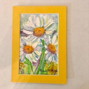 Watercolor Vibrant Daisies